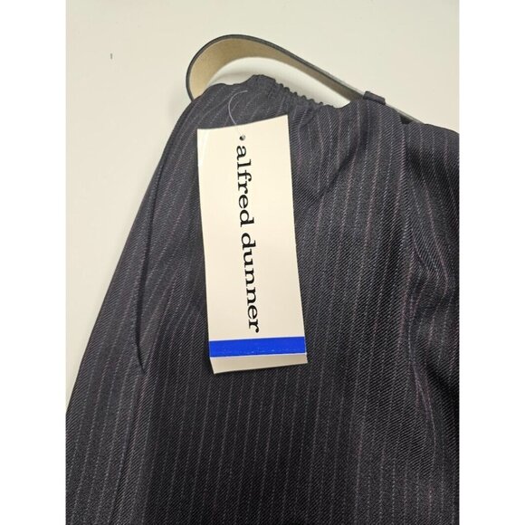VTG Alfred Dunner Pencil Skirt Womens Size 16 Navy Striped Belted Skirt NWT - Picture 4 of 7